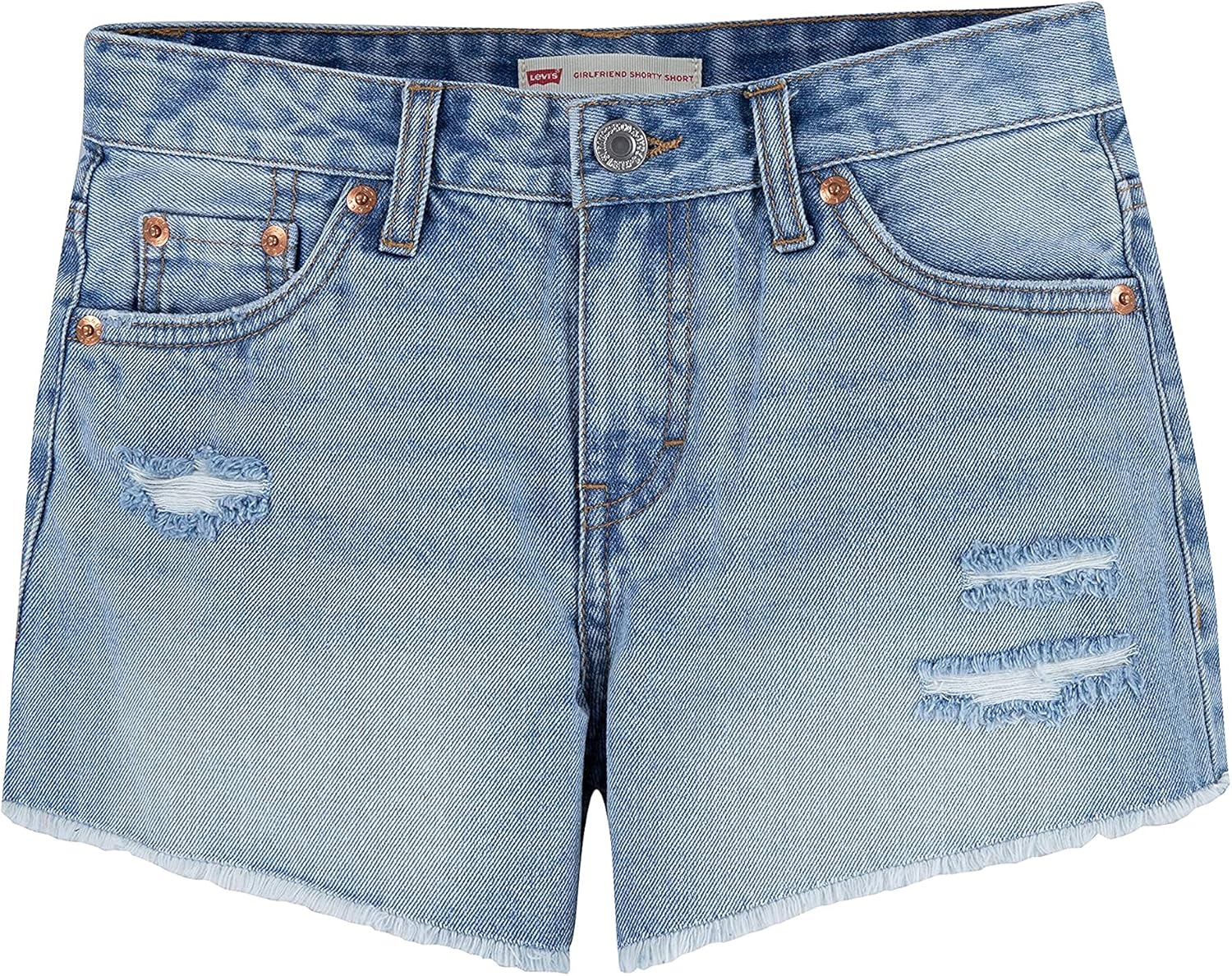 Levi's Girl's Girlfriend Fit Denim Shorty Shorts