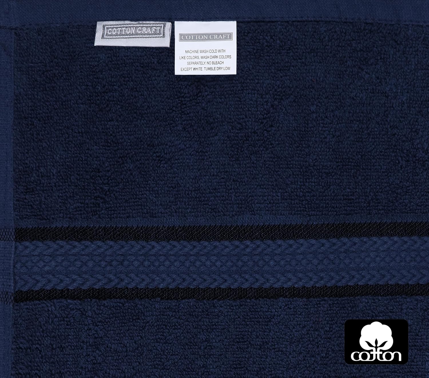 COTTON CRAFT Ultra Soft Hooded Towel – Oversized 35x70 Towel with Hood for Adults - 580 GSM 100% Cotton Ringspun Terry - Pool Beach Bath Sheet Wrap - Luxurious Plush Absorbent Bath Wrap – Navy - Image 8