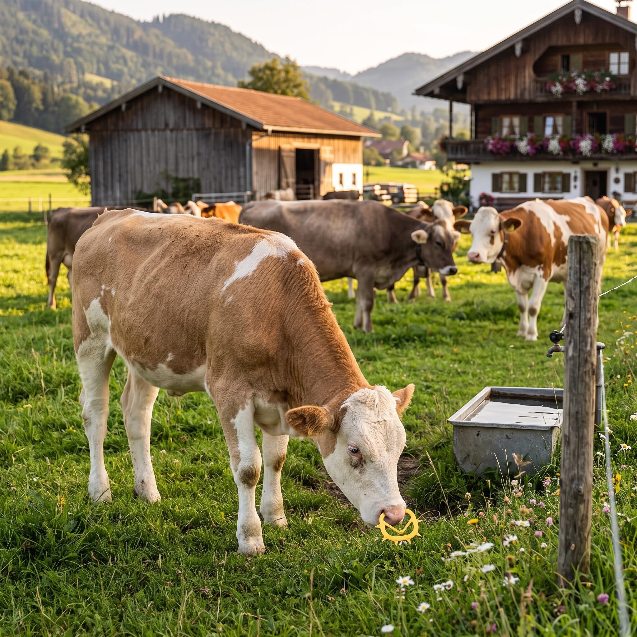 HEEPDD 10 pièces Anneaux de Nez de sevrage de Veau, Anneau de sevrage à Pointes de sevrage en Plastique Outil de sevrage de Vache Anti-succion équipement agricole