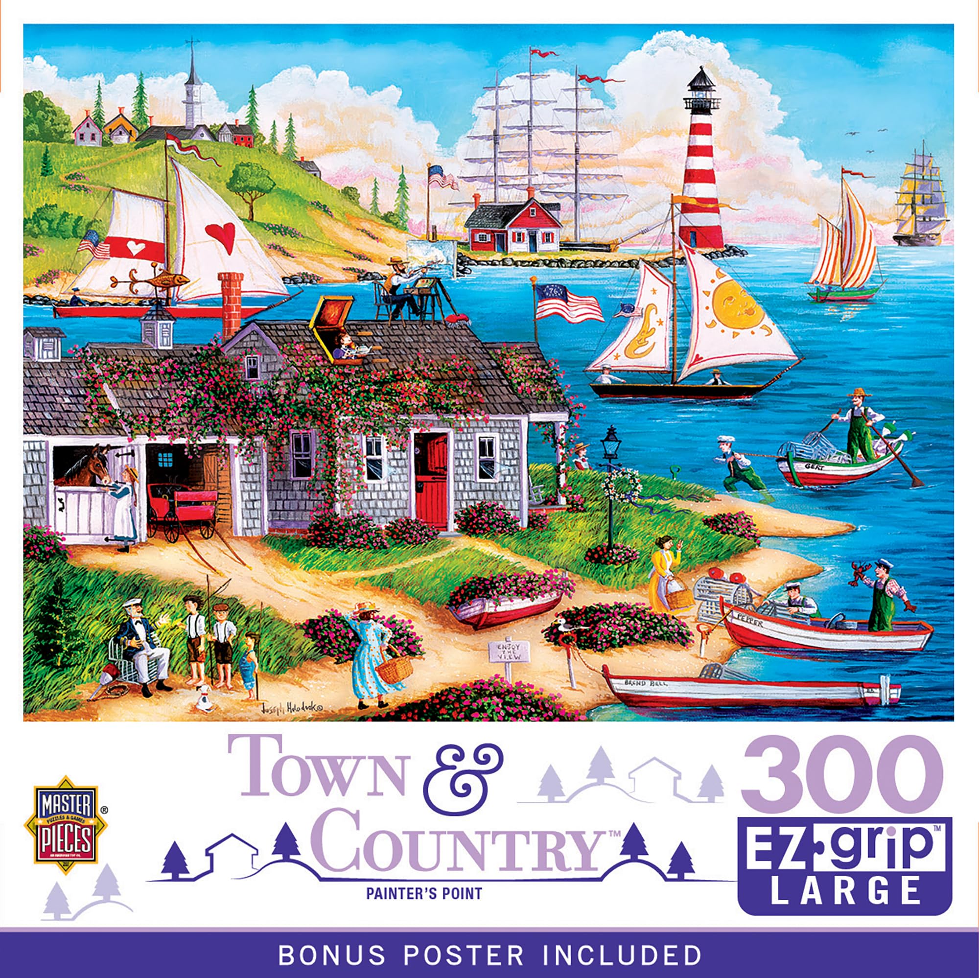 MasterPieces 300 Piece EZ Grip Jigsaw Puzzle - Painter's Point - 18"x24"