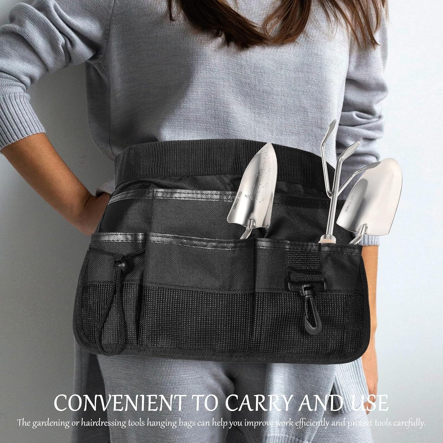 Gardening Tool with Multiple Pockets Waist Bag Organizer for Barbers image 5