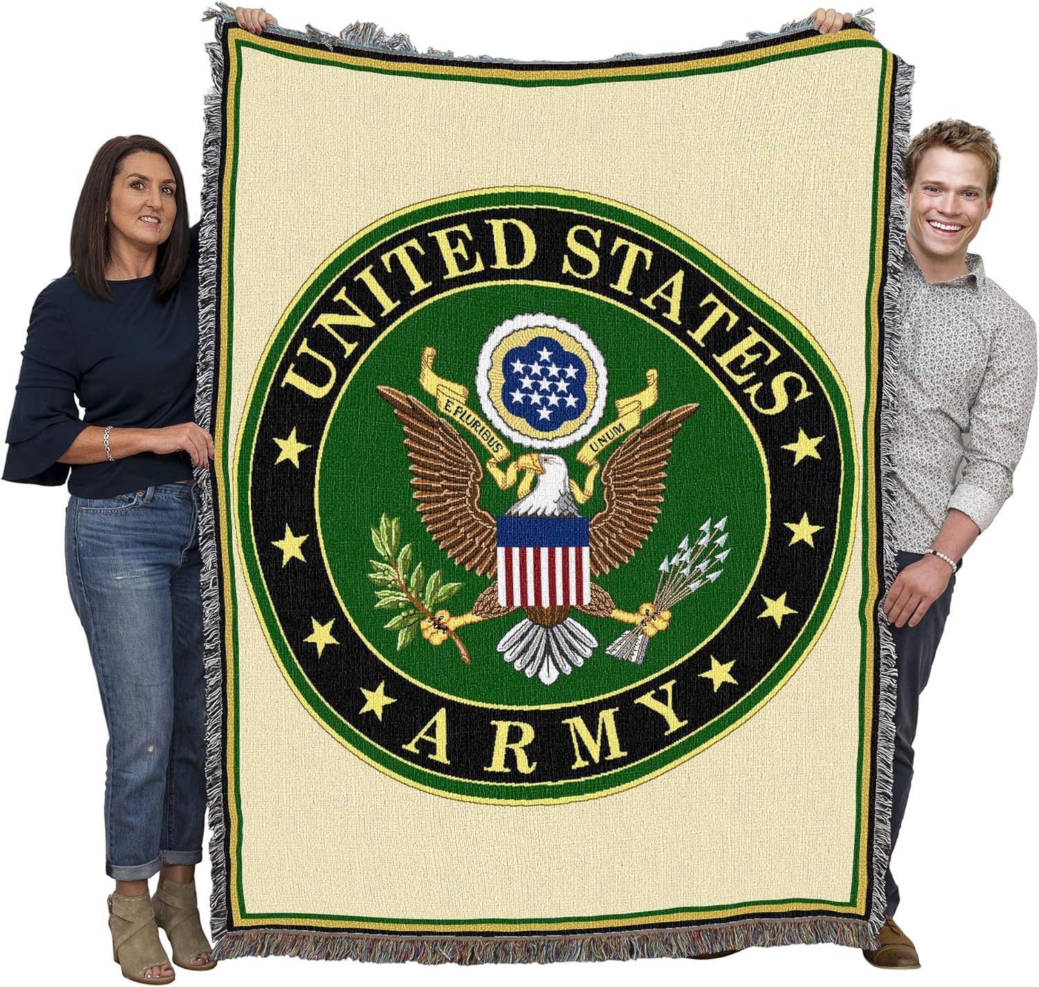 Pure Country Weavers US Army -Military Service Mark Seal Blanket Eagle - Gift Military Tapestry Throw Woven from Cotton - Made in The USA (72x54)