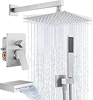 Vista 18 de KES XB6305F18-CH - Sistema de ducha cromado con juego de grifo de ducha y bañera con boquilla de tina, juego de grifo de ducha de 10 pulgadas