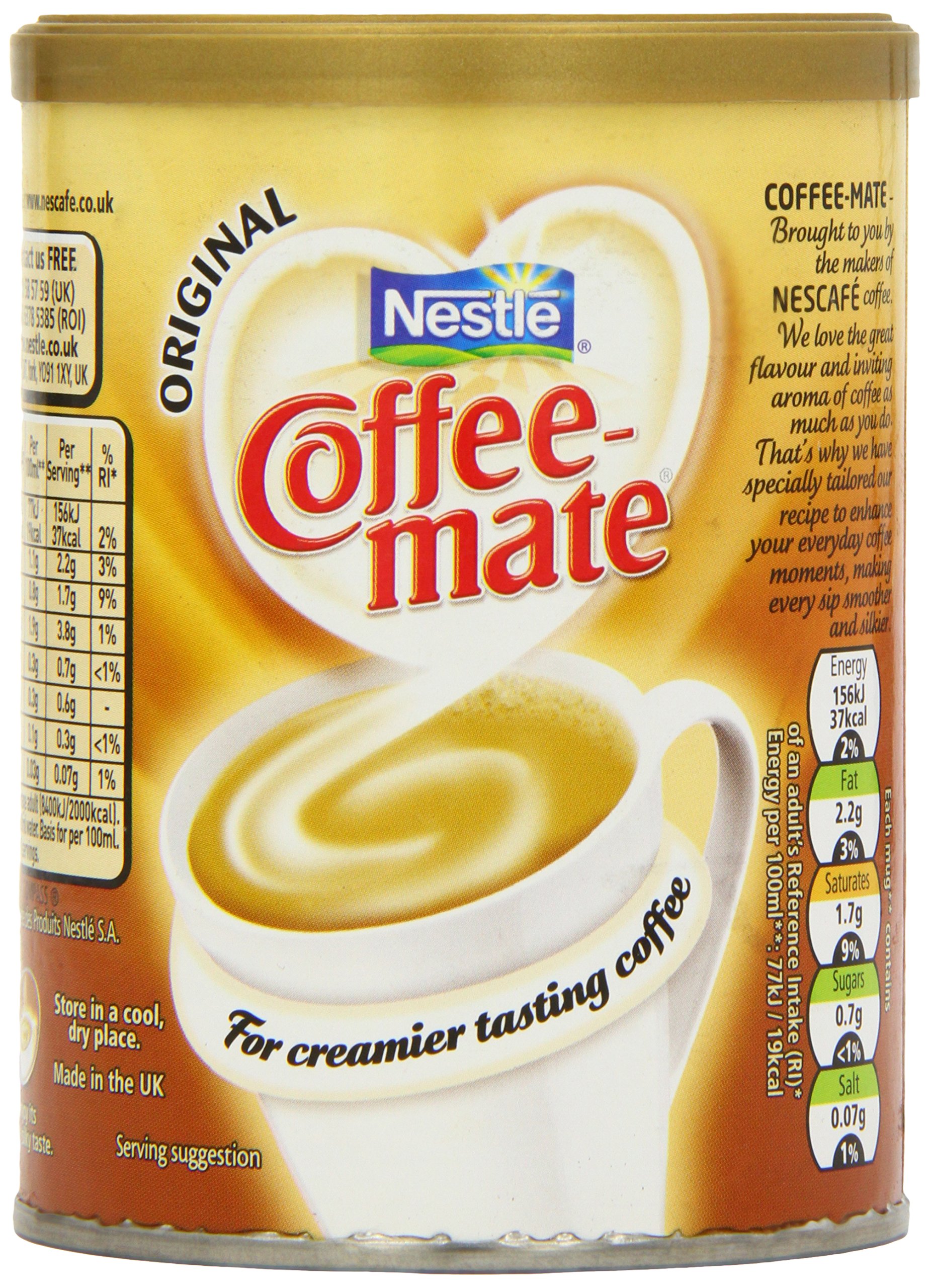 Nestlé Coffee Mate Original 200g, blanchisseur de boissons chaudes pour un café au goût plus crémeux