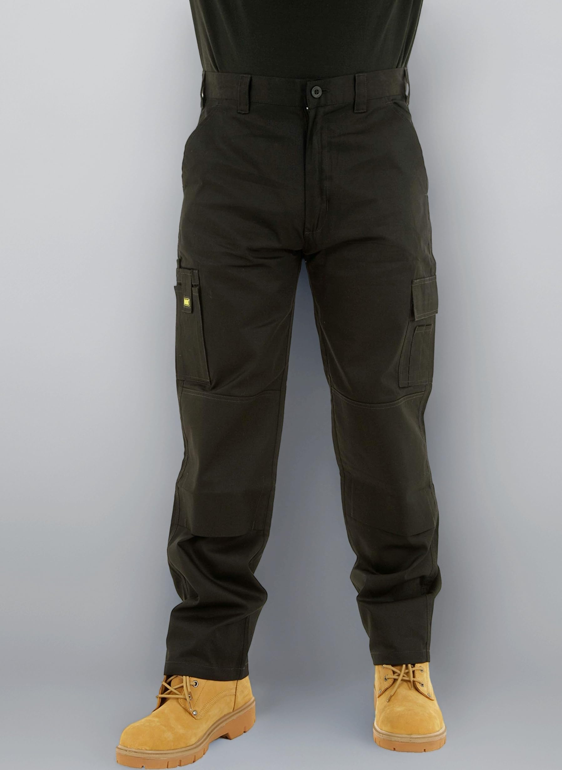 Mens MIG Cargo Work Trousers & Knee Pad Pockets Size 30 to 42 with 6 Pockets - Combat Style
