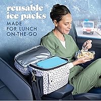 Vista 10 de Cool Coolers by Fit & Fresh - Paquete de 4 bolsas de hielo XL delgadas y reutilizables, bolsas de hielo reutilizables de congelación rápida y ahorro