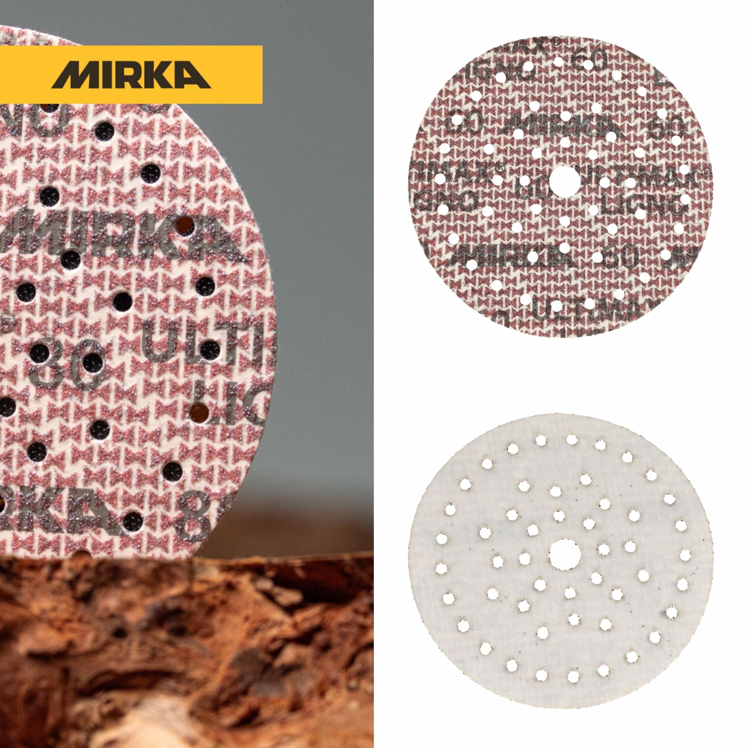 Mirka disque abrasif auto-agrippant Ultimax Ligno Ø 150 mm grain 60