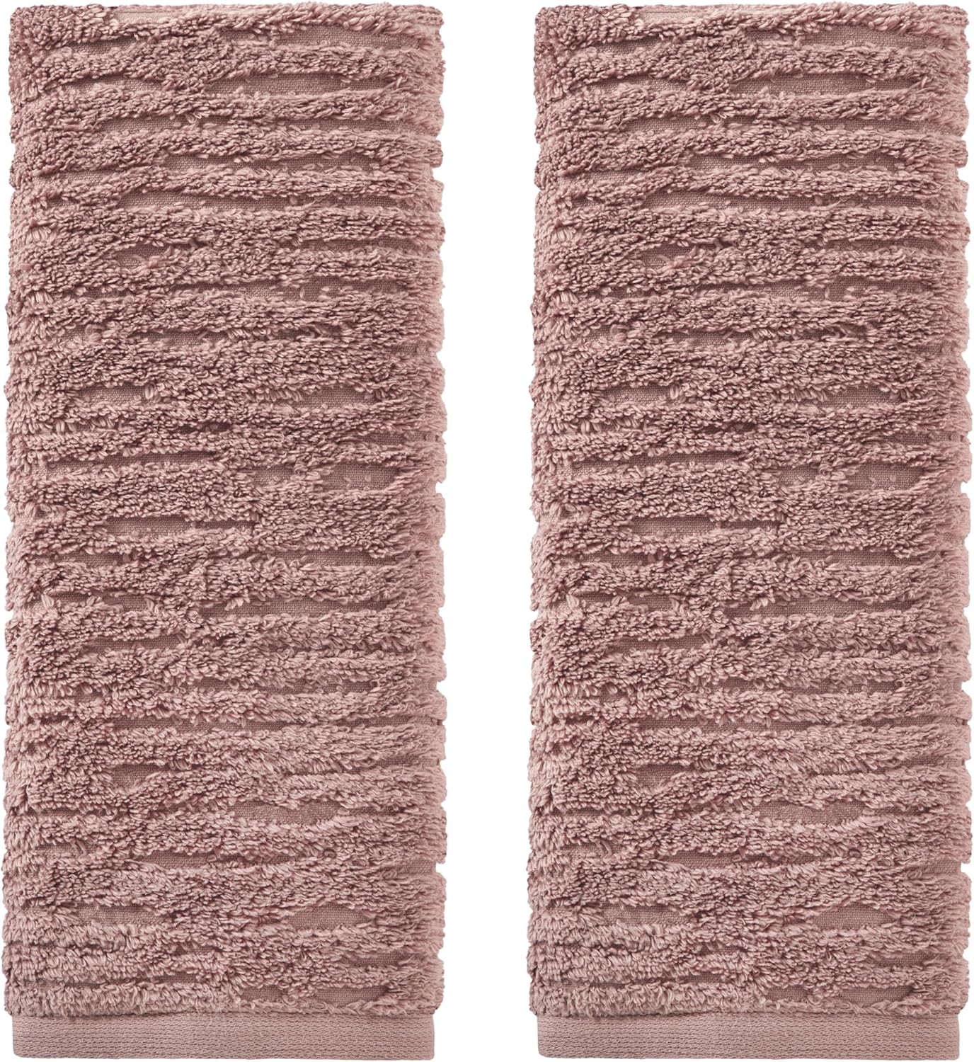 SKL Home CloudSoft Cotton Luxury 2-Piece Hand Towel Set, Clay