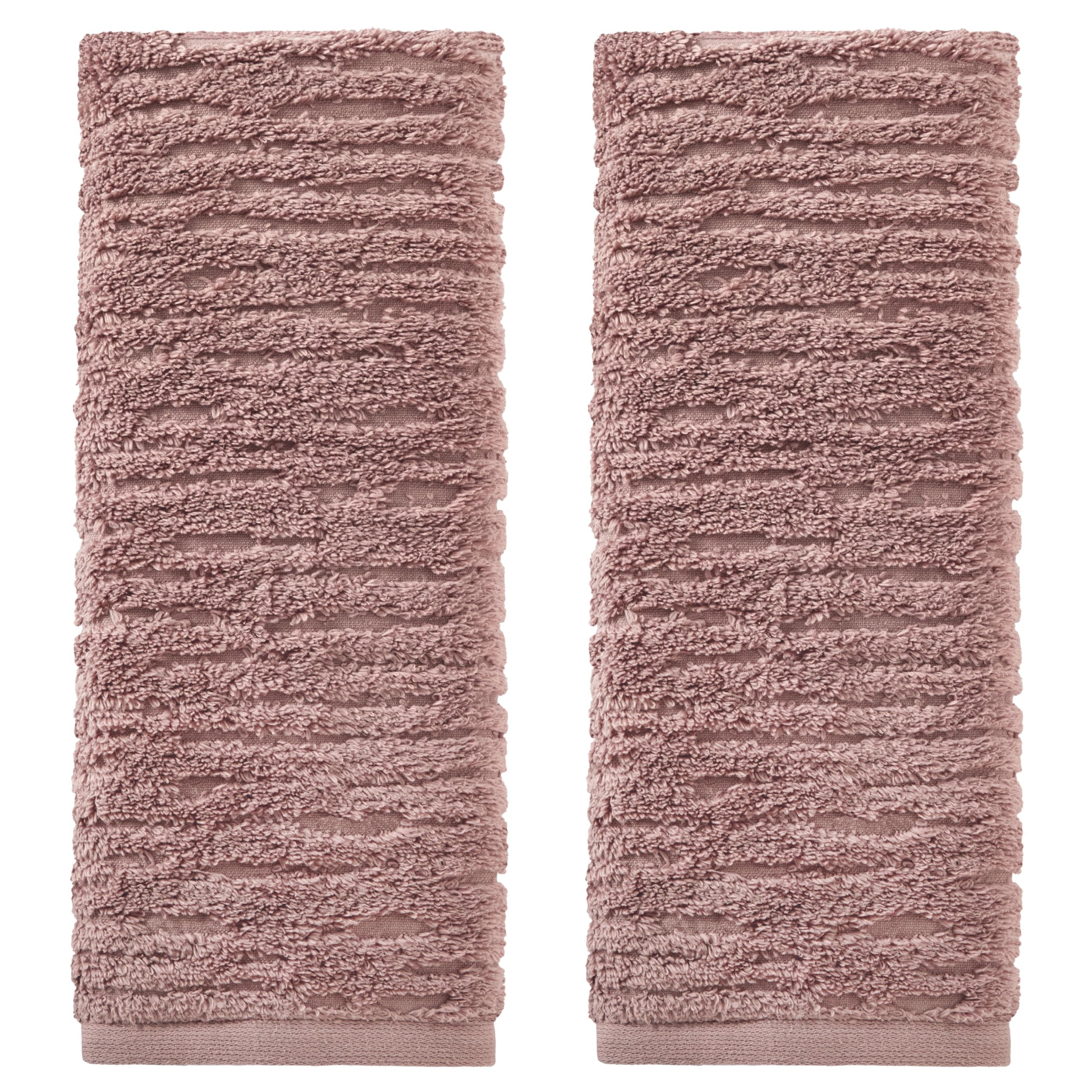 SKL Home CloudSoft Cotton Luxury 2-Piece Hand Towel Set, Clay