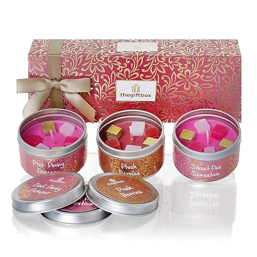 Scented Candle Gift Set, Relax Gift Set and Aromatherapy Gift. Scented Candles an for Women, Great Gifts for Her or Perfect Women’s Gifts. (Twinklespark)