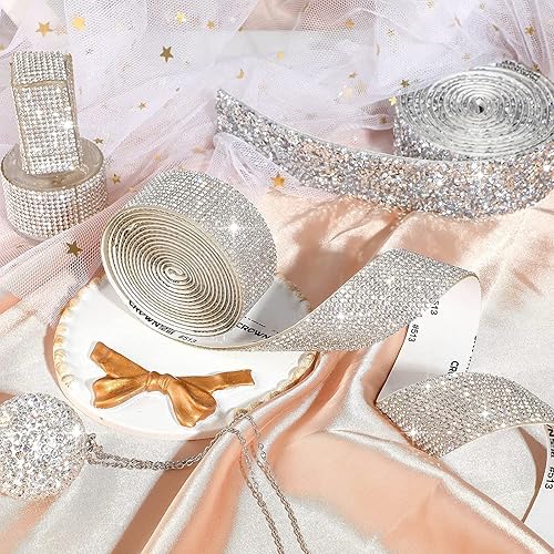 Cinta de diamantes de imitación de cristal brillante autoadhesiva decoración de coche pegatina con purpurina y diamantes de imitación decoración de