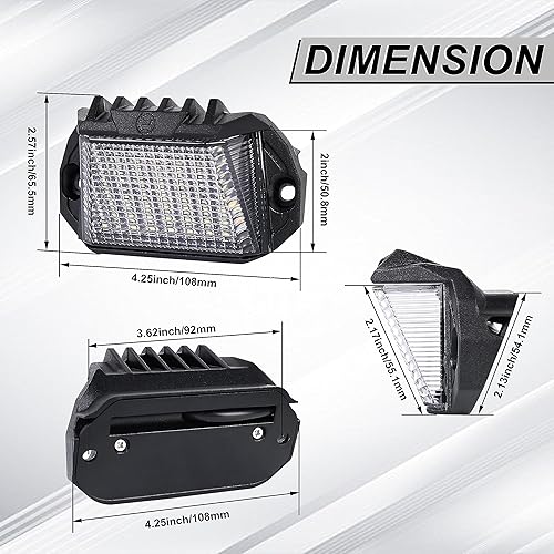 Miniatura 2 de HOYUZA Luz LED para porche exterior de RV luz exterior de 12 voltios 6300 K impermeable IP68 kits de repuesto para caravanas remolques caravanas