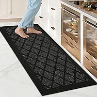 Vista 22 de COSY HOMEER Alfombra de cocina antideslizante, lavable, 20 x 48 pulgadas, tapete absorbente de cocina para piso, alfombras de pasillo para suelo