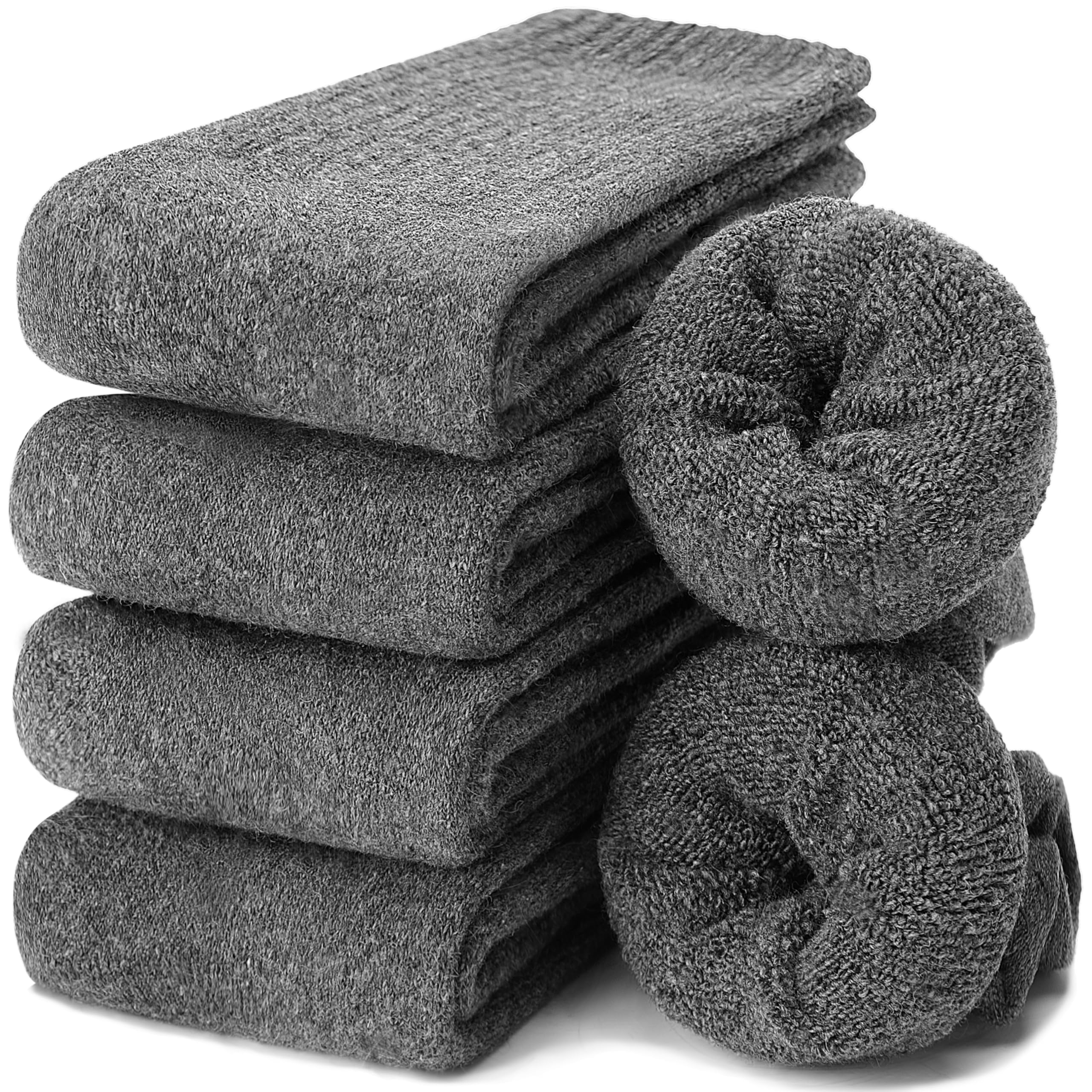 EBMORE Damen Wollsocken Merino Warme Dicke Wolle Socken Wandersocken Thermosocken Wintersocken für Damen 5 Paar