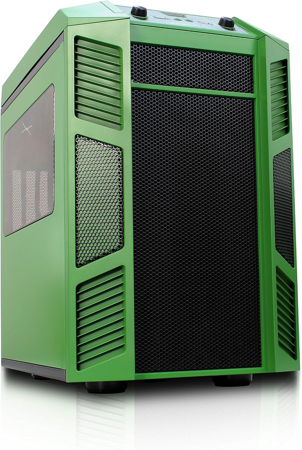 Rexgear 1 Micro ATX Cube PC Case with Removable Trays for Easy Installation, Green