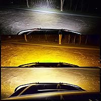 Vista 6 de ASLONG Barra de luz LED de 22 pulgadas 120 W con parpadeo blanco/ámbar y seis modos de luz de inundación y penetración para todoterreno, 1 pieza