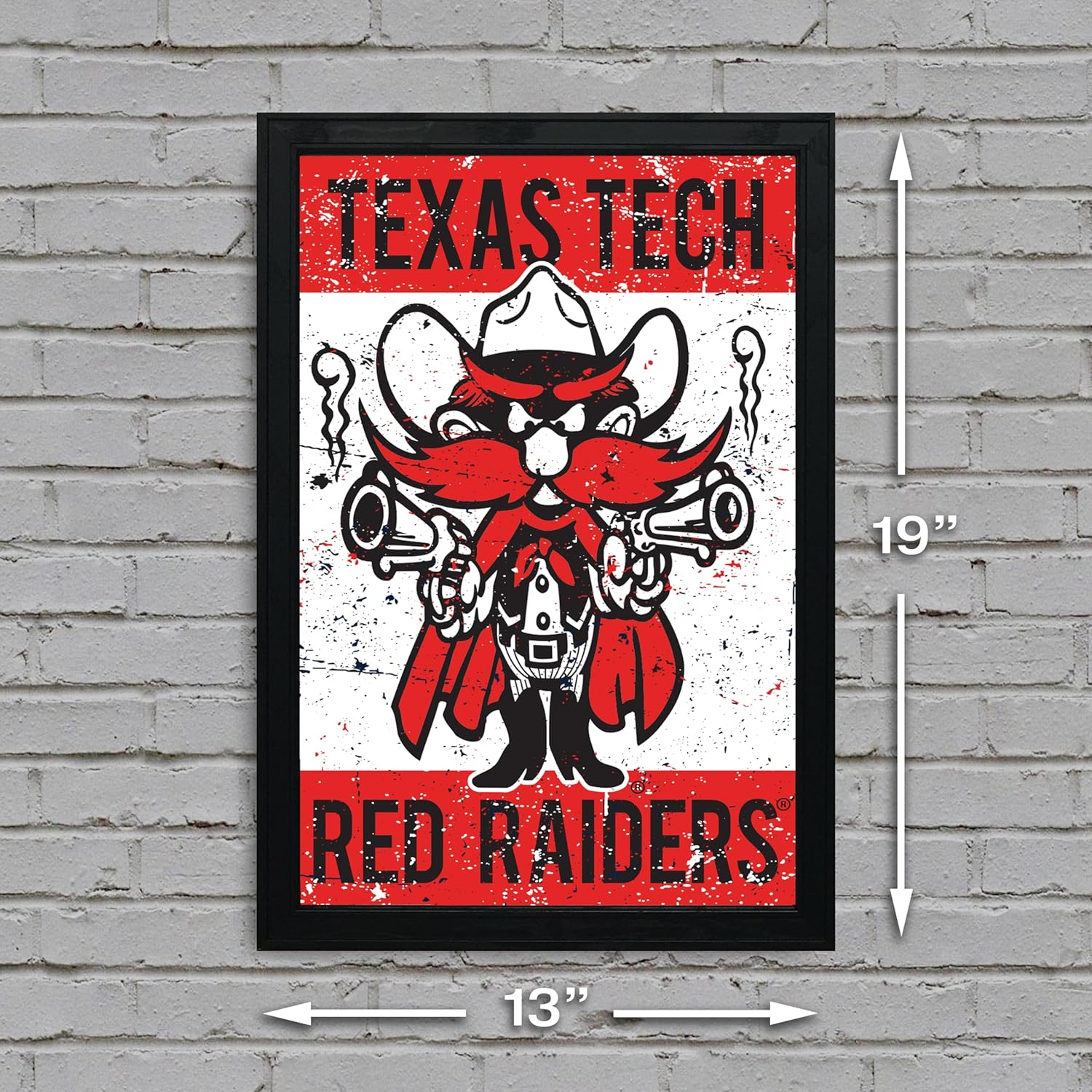 Limited Edition Texas Tech Raider Red Mascot Poster Print Art - 13x19" (No Frame)