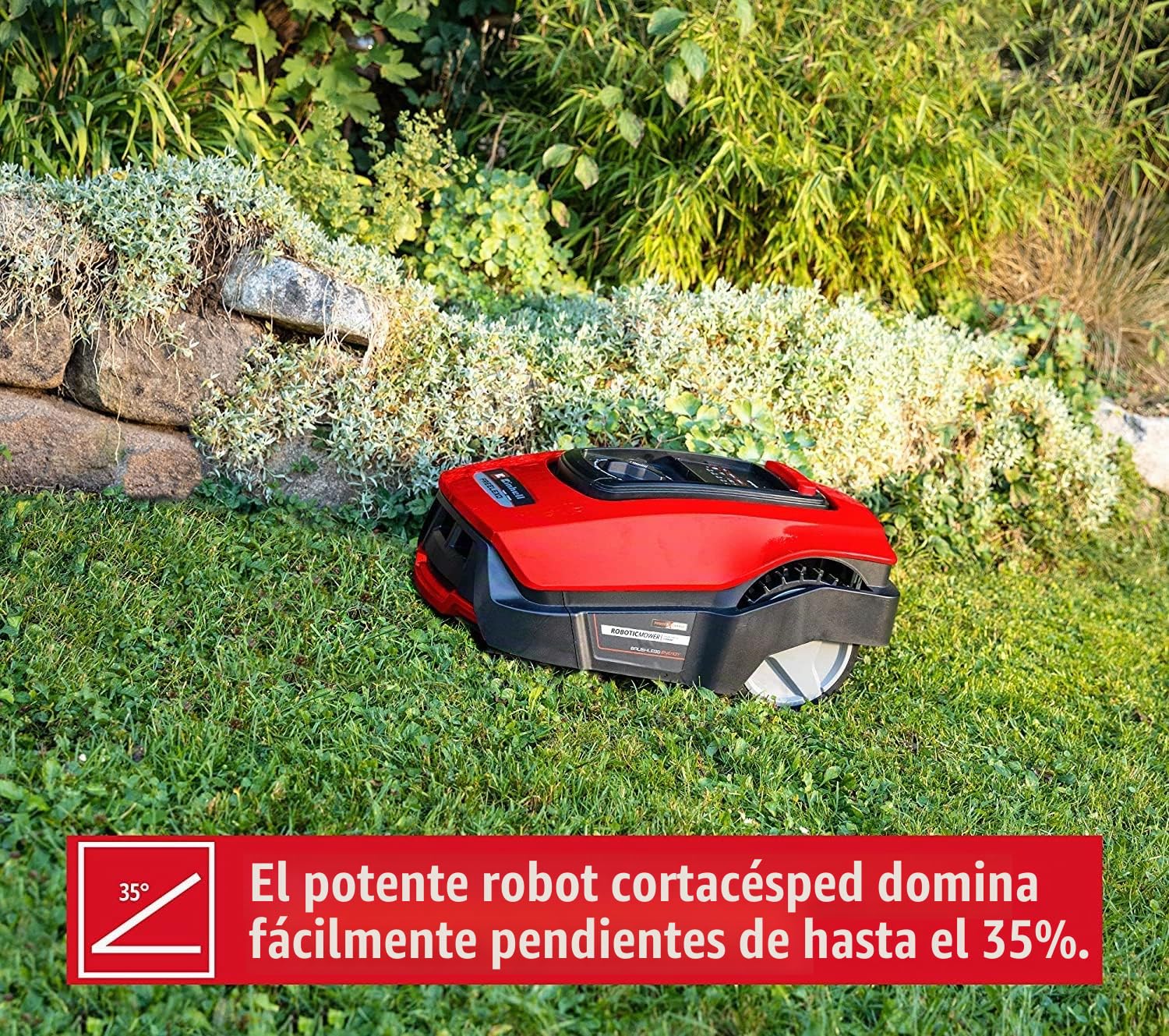 Einhell Power X-Change - Cortacésped robótico de 18 V con estación de Carga para césped de hasta 1200 m², Corte de césped multizona, Control de aplicación Bluetooth, Kit de Robot cortacésped FREELEXO