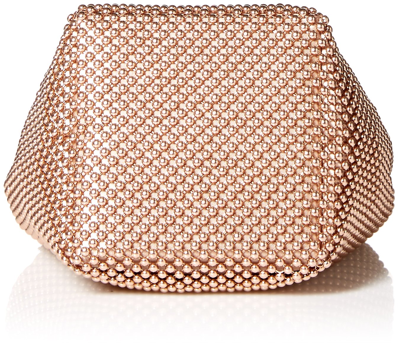 Jessica McClintock Womens Gwen Ball Mesh Ring Wristlet Pouch Clutch - Bolsa de noche Mujer