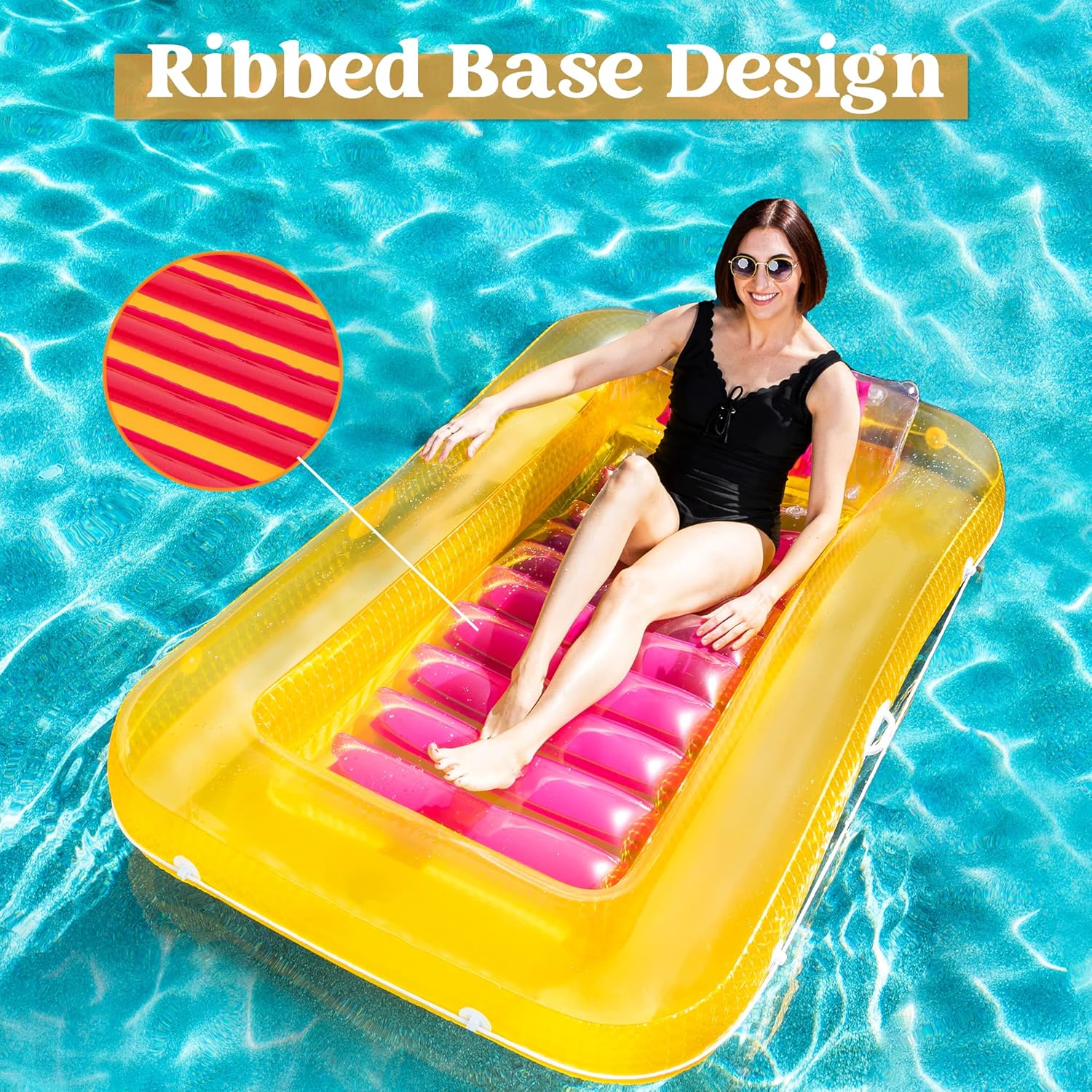 Buy Sloosh Inflatable Tanning Pool Lounge Float, Suntan Tub Raft Float