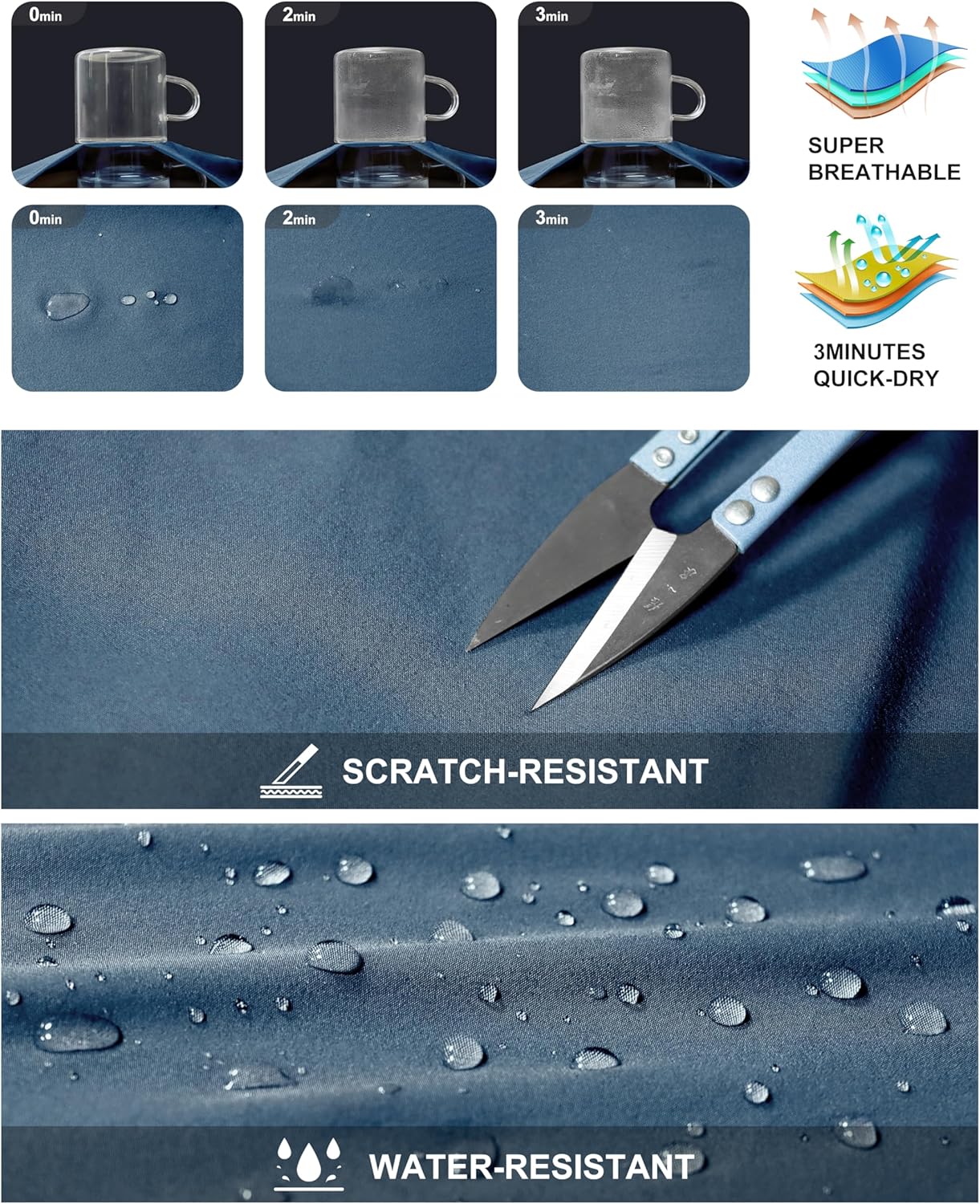 NATUVENIX Hiking Shorts Men, Quick-Dry Fishing Shorts for Men Lightweight Stretch Work Shorts Causal Travel - Image 3