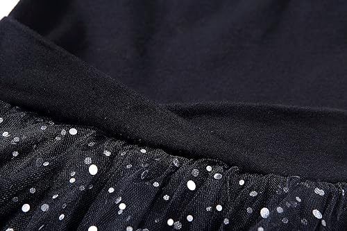 Miniatura 6 de MdnMd Trajes de bailarina para niñas pequeñas, tutú de ballet con leotardo y falda de bailarina