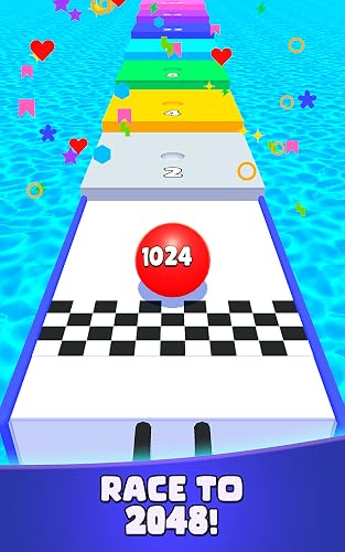 Merge Race 2048 - Run Puzzle Game: Ball Merge Rush 3D, Match Numbers, Dodge Traps, Rolling Track Logic, Fun Adventure – vue 6