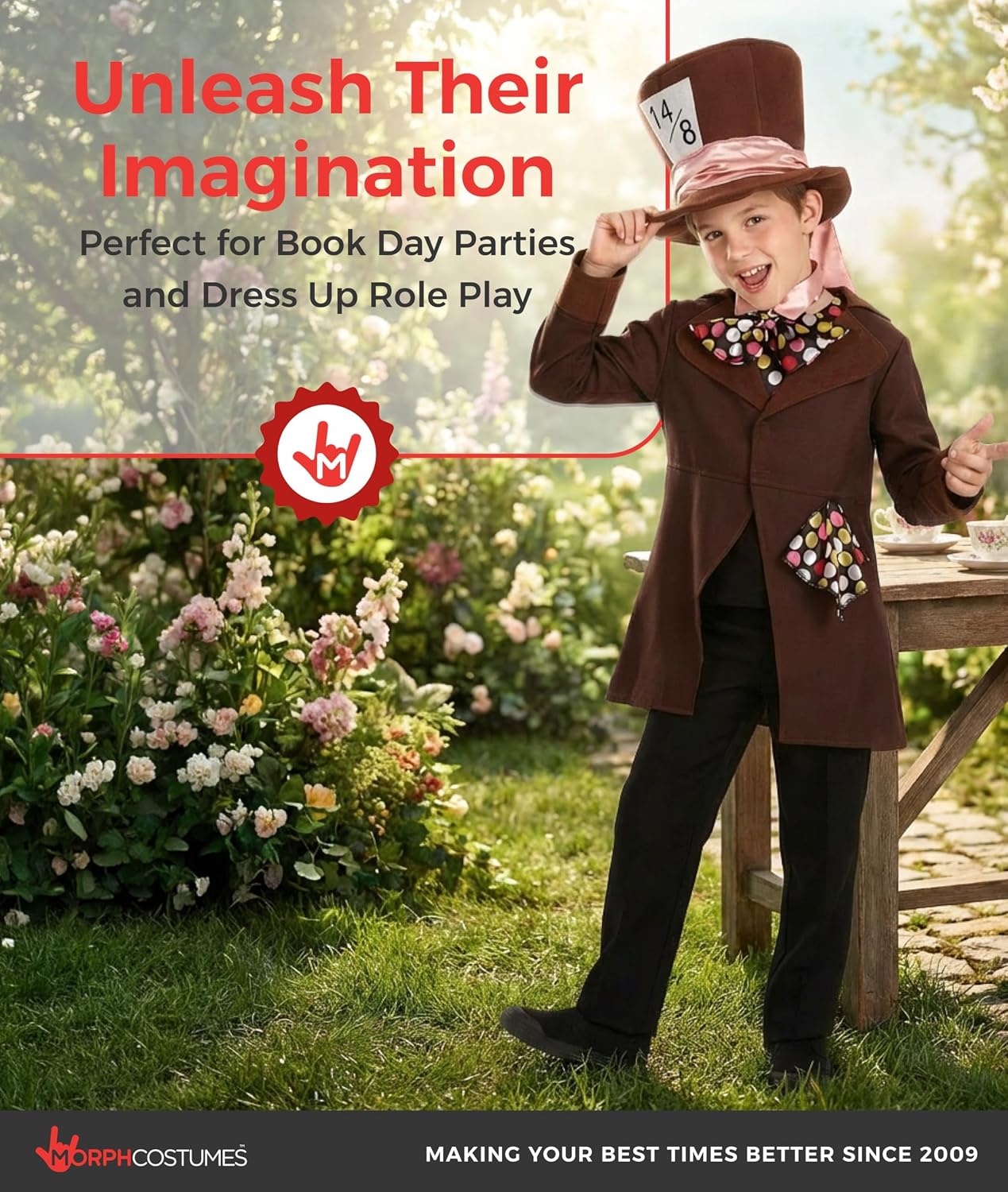 fun shack Hatter Costume Kids, Hatter Costume, Book Character Costumes For Kids Boys, Medium