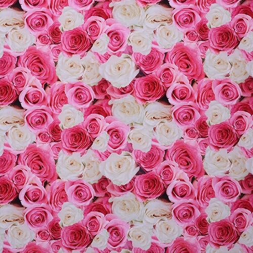 Miniatura 10 de Mook Fabrics Algodón floral, corte azul por yarda