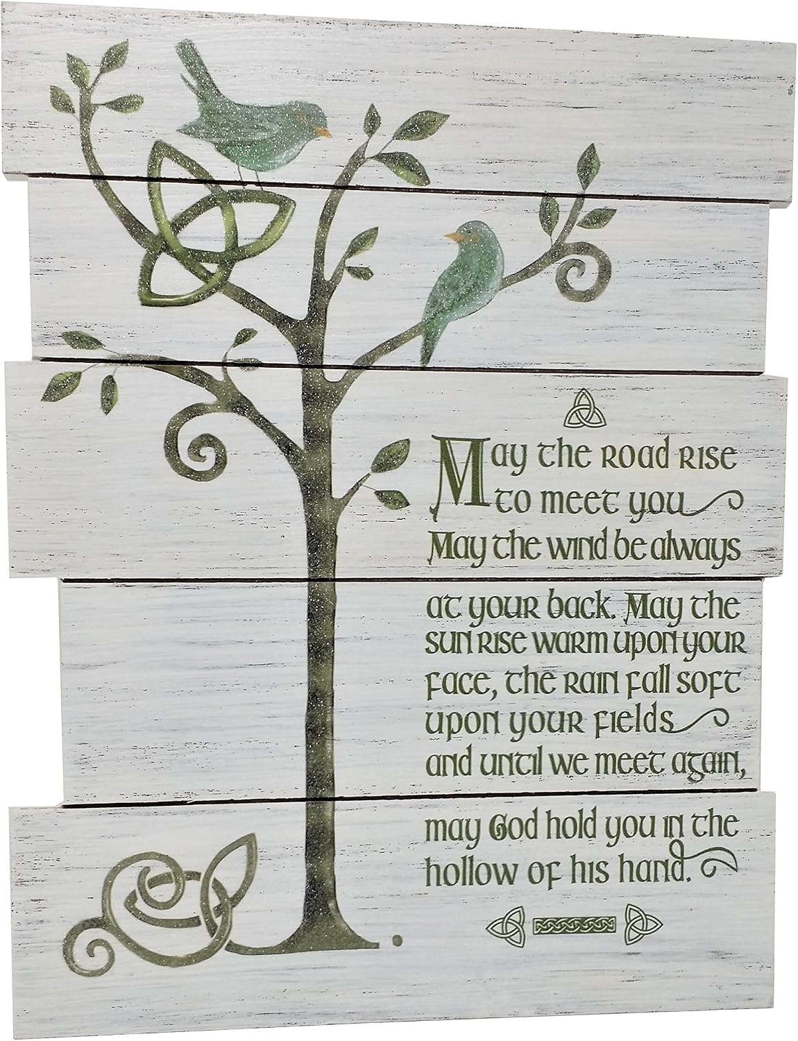 Grasslands Road Celebrating Heritage Celtic "May the Road" Wood Wall Hanging