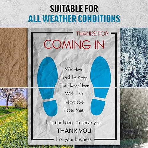 Miniatura 6 de Alfombrillas de papel resistentes para automóviles - Alfombrillas desechables para automóviles - Protector desechable para piso de automóvil -