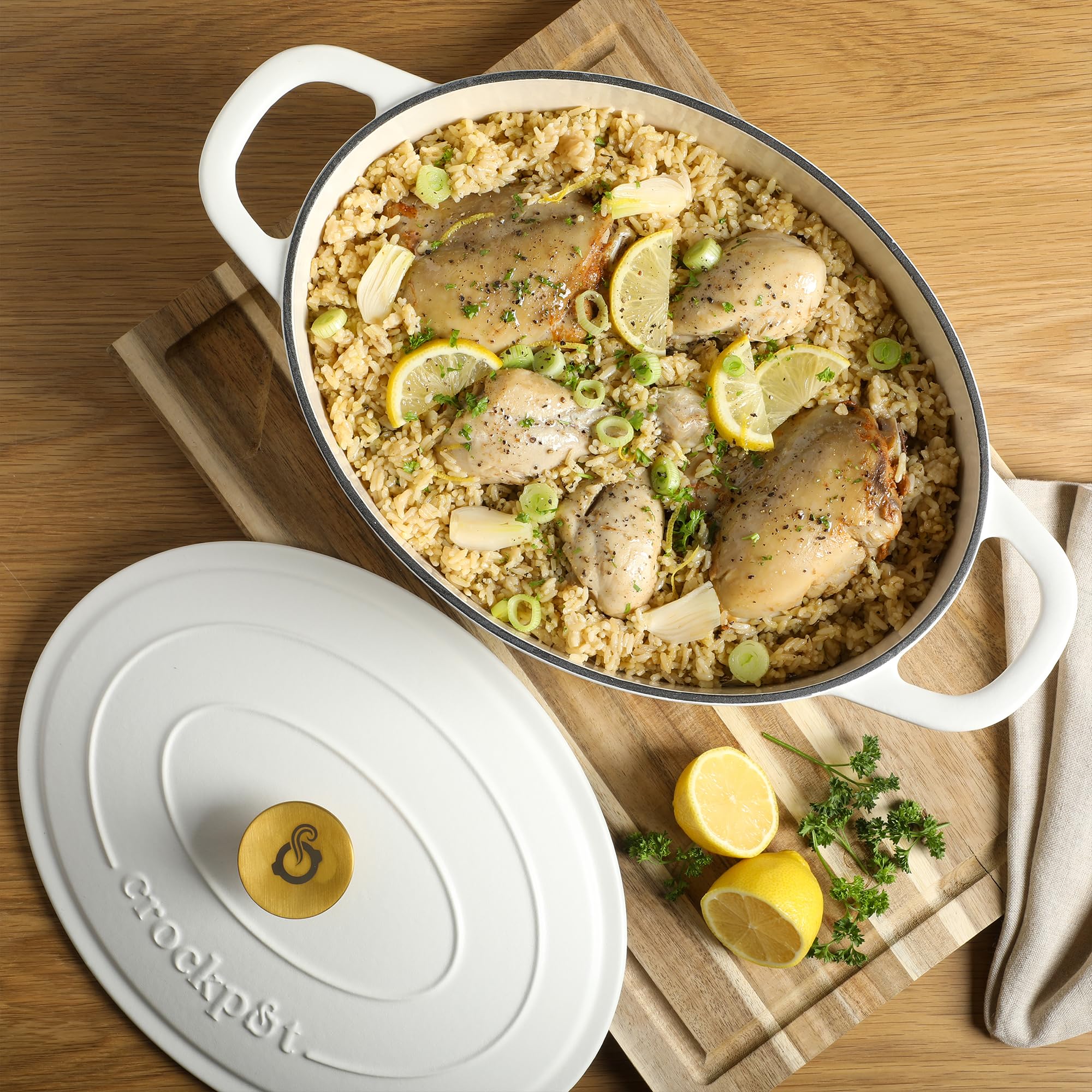 Amazon.com: Crock Pot Artisan 7-Quart Oval Dutch Oven With Lid