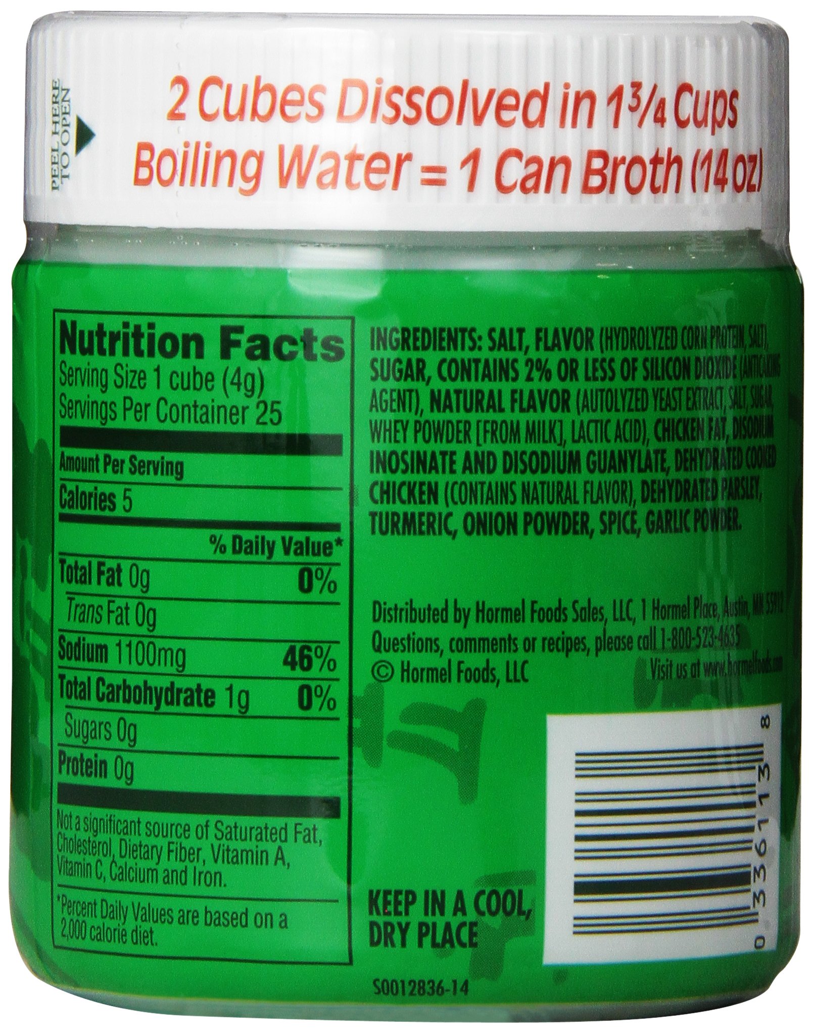 Herbox Bouillon Cubes Chicken 25 cubes, 3.33-Ounce (Pack of 6)