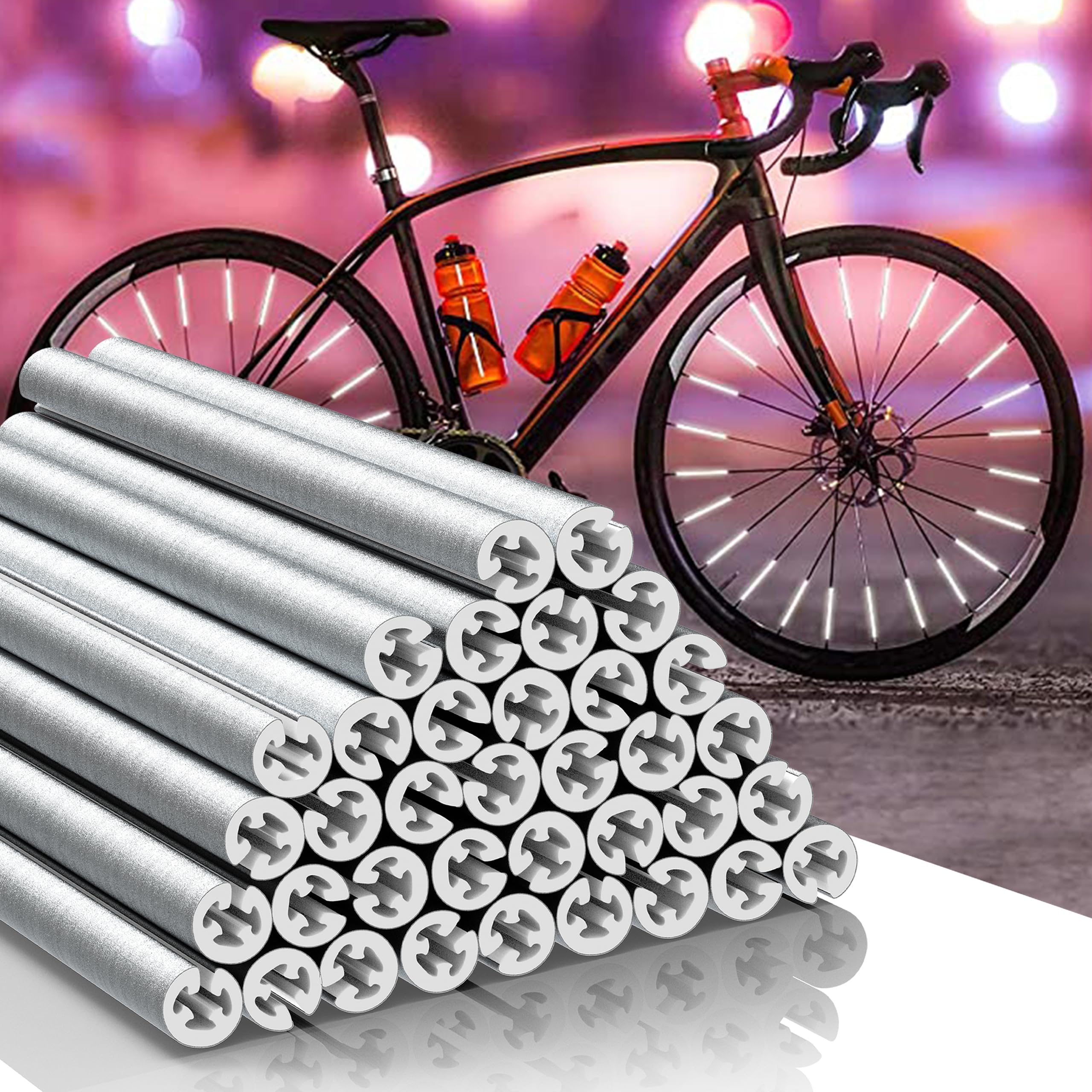 SEKU CLIPS I Die Alternative zu Katzenaugen und Speichenlicht I StVZO zugelassen I Speichenreflektoren Fahrrad, Reflektoren Fahrrad, Fahrradzubehör I Made in Germany aus 3M Scotchlite