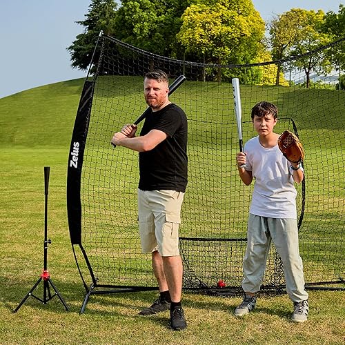 Miniatura 6 de Baseball and Softball Practice Net 7×7 Portable Hitting Batting Training Net with Carry Bag  Metal Frame  Baseball Softball Batting Tee Baseball Net