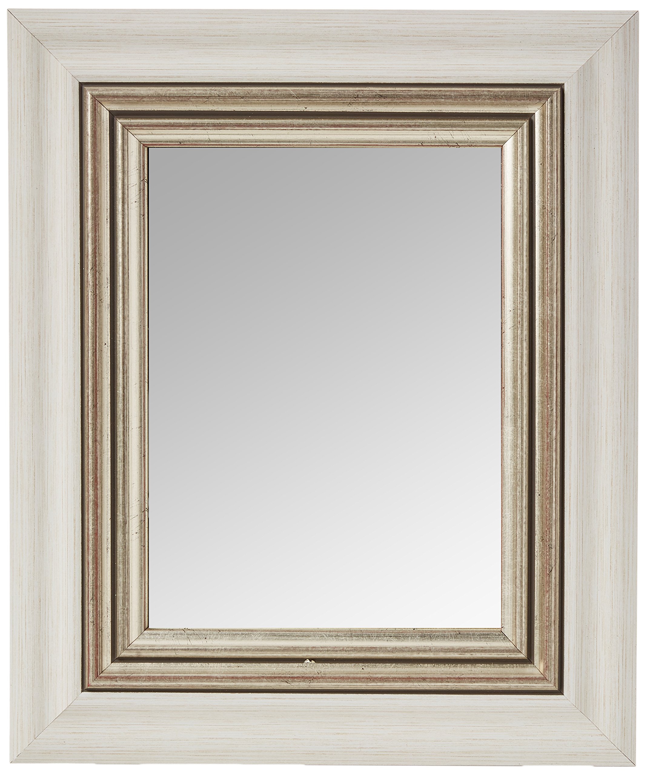 Inov8 FramingMirror Frame Tuscany White Silver Edge 8x6 4PK, 9 x 12 x 16 cm
