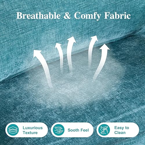 Miniatura 113 de Karl home Silla decorativa moderna de mediados de siglo con almohada, silla tapizada de tela bronceadora, con brazo de salón con marco de madera