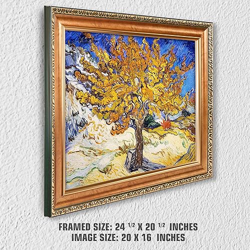 Miniatura 790 de A&T ARTWORK The Starry Night de Vincent Van Gogh. Tamaño del marco: 36 x 30 pulgadas, tamaño de la imagen: 30 x 24 pulgadas, reproducciones clásicas