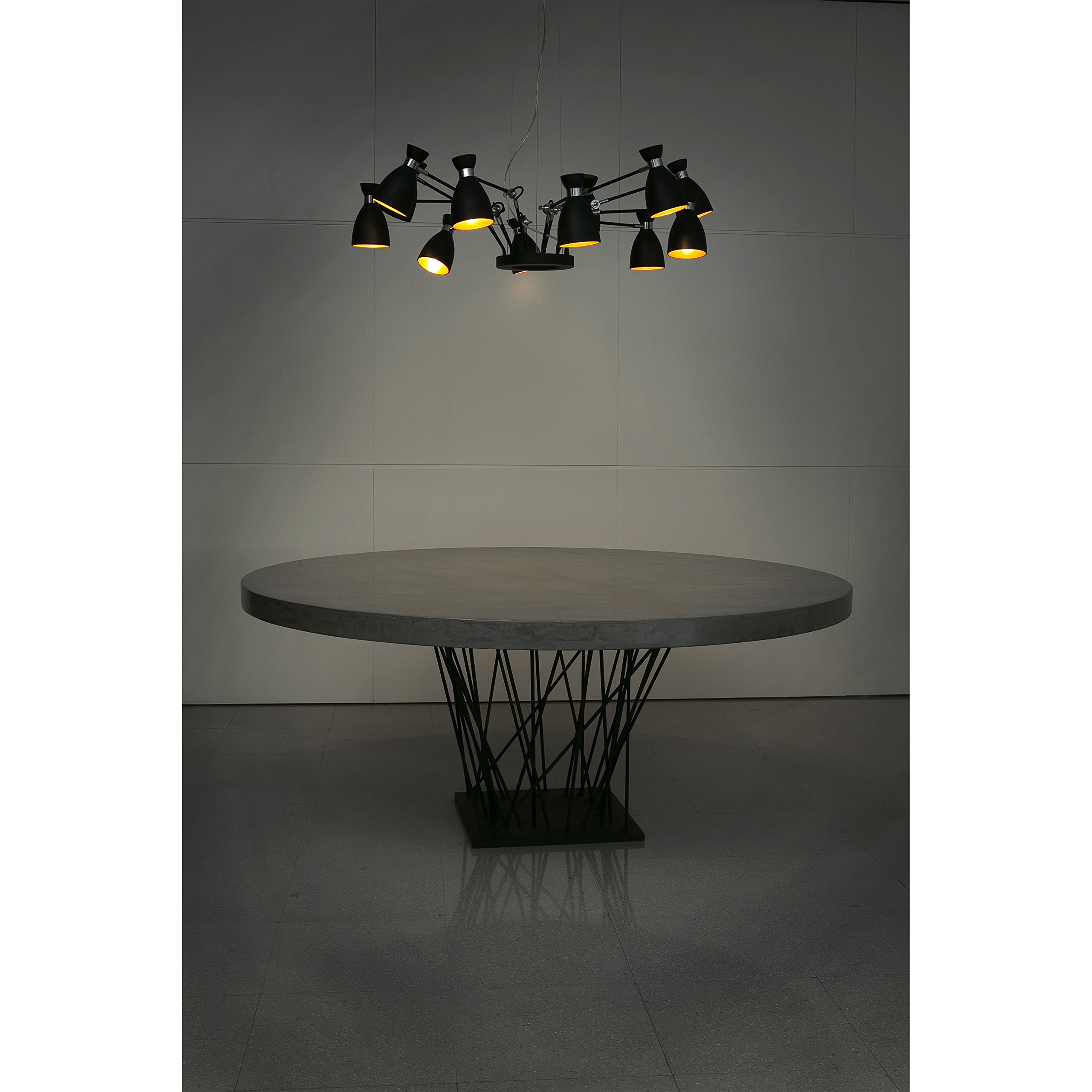 Faro Barcelona 20048 - RETRO 12L Lampada sospensione nera e rame