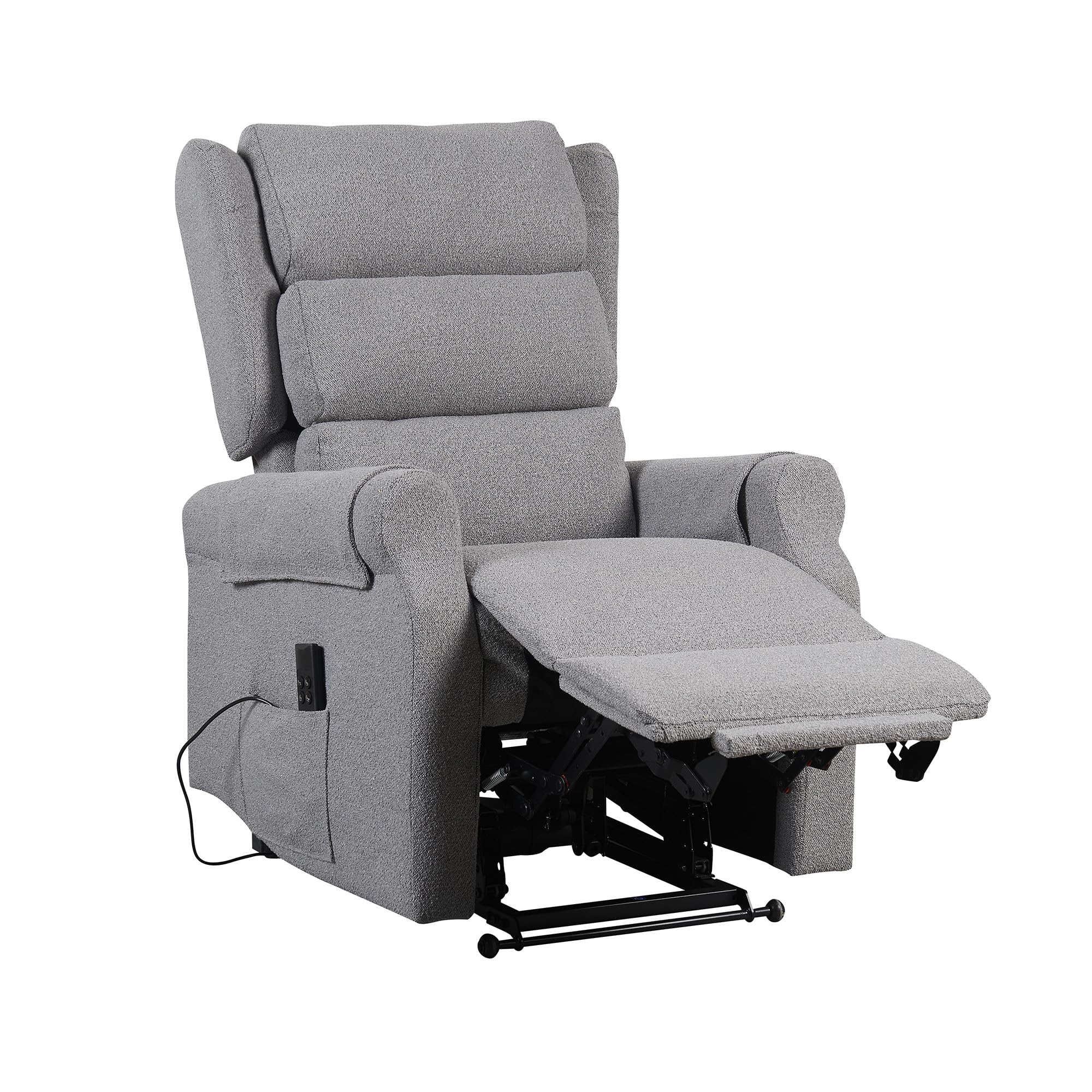 POLTRONE ITALIA Poltrona Relax Elettrica Zero Gravity 2 motori Reclinazione indipendente Estensione pediera Ruote roller per spostamento utente Detraibile 19% alzapersona Grigio