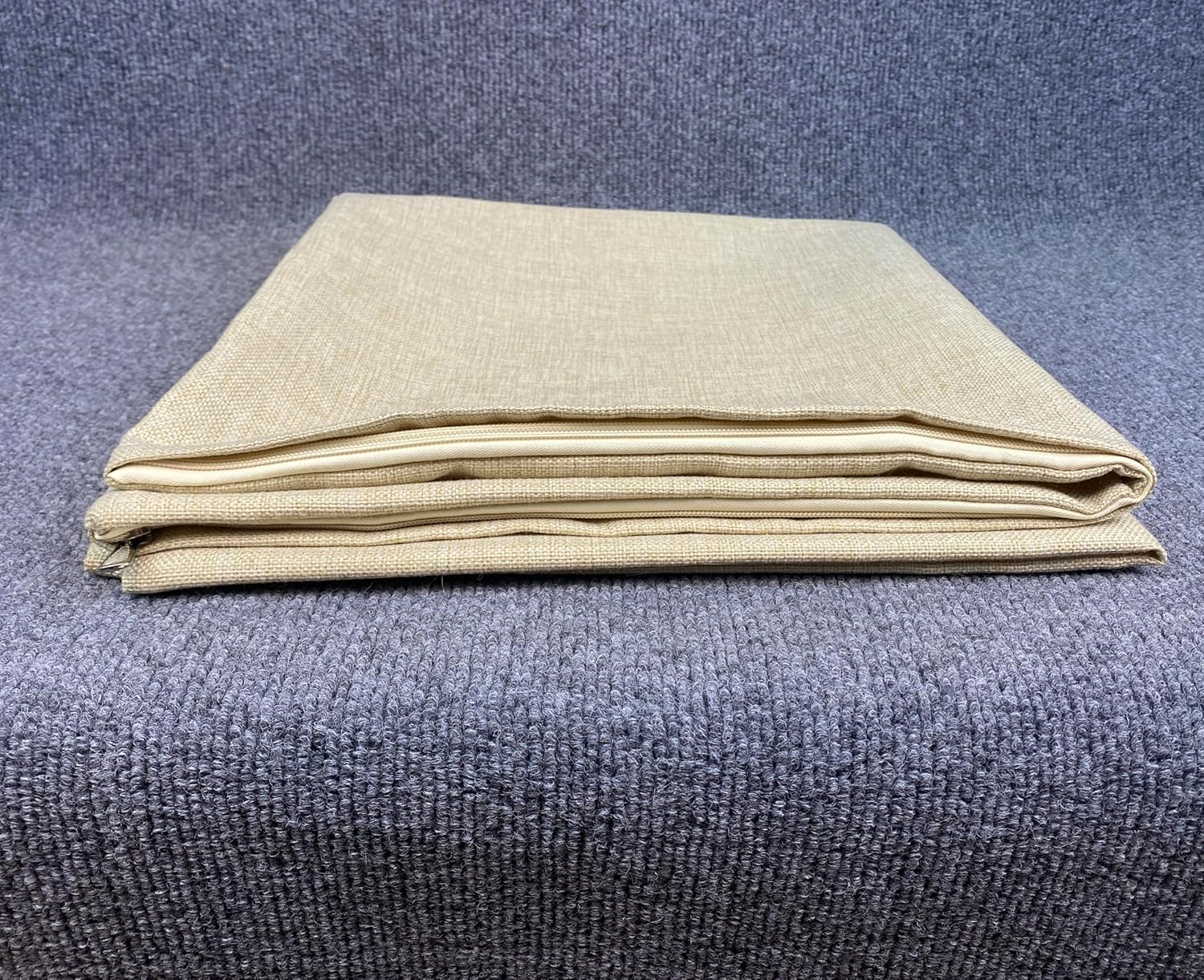 Big Size Decorative Throw Pillow Covers 30x30 Inch for 32x32 Pillow Insert,Linen Blend Pillow Covers, Solid Color Pillow Covers for Couch Sofa Bed（Beige）