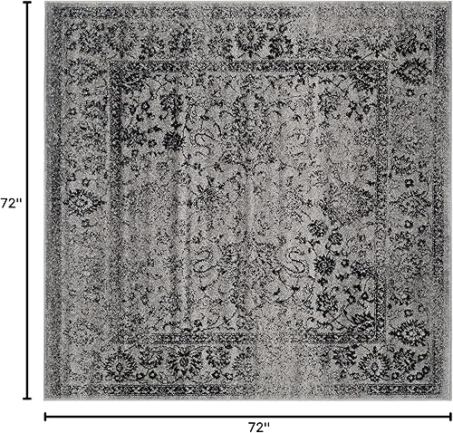 Miniatura 625 de Safavieh colección Adirondack - Alfombra de área, 6 x 9 pies, gris y azul, diseño oriental desgastado, no desprende pelusa, fácil cuidado, ideal