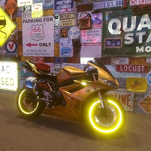 Miniatura 4 de customTAYLOR33 - Cintas de seguridad reflectantes de alta intensidad, color amarillo, selecciona tamaño