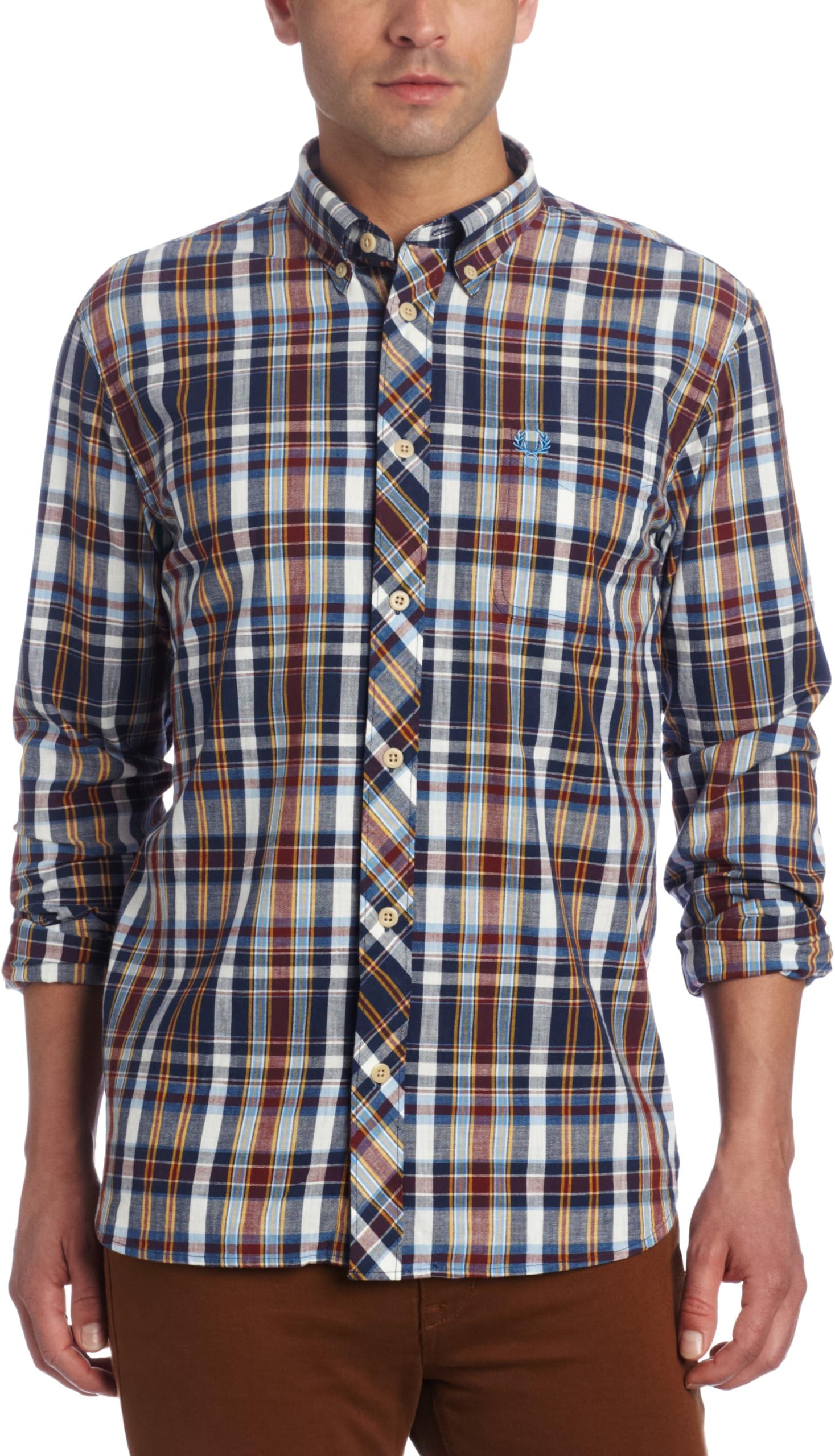 Fred Perry Men's Homespun Madras Shirt