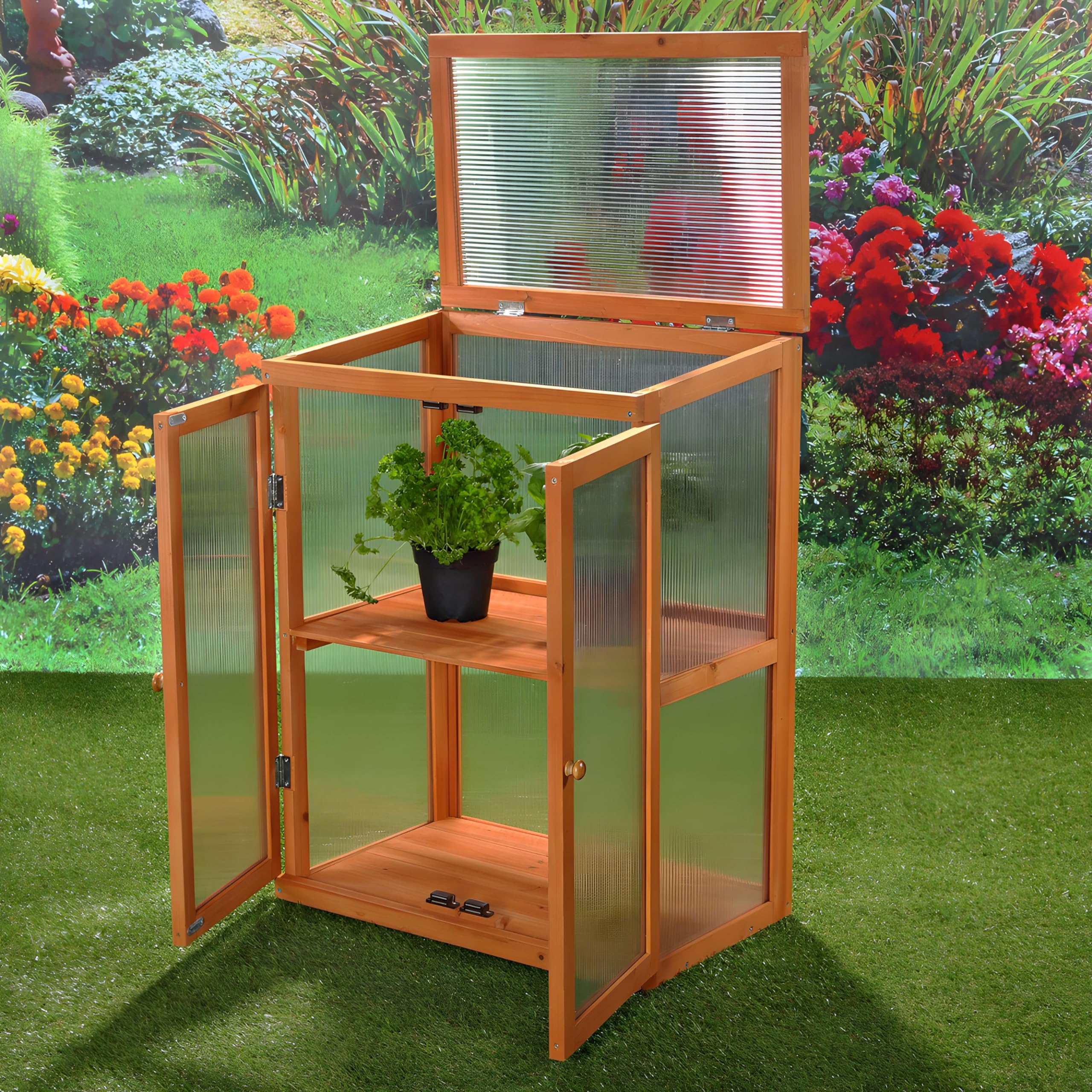 Serra Melko, 58 x 37 x 78,5 cm, Marrone, Chiusura Magnetica, in Legno