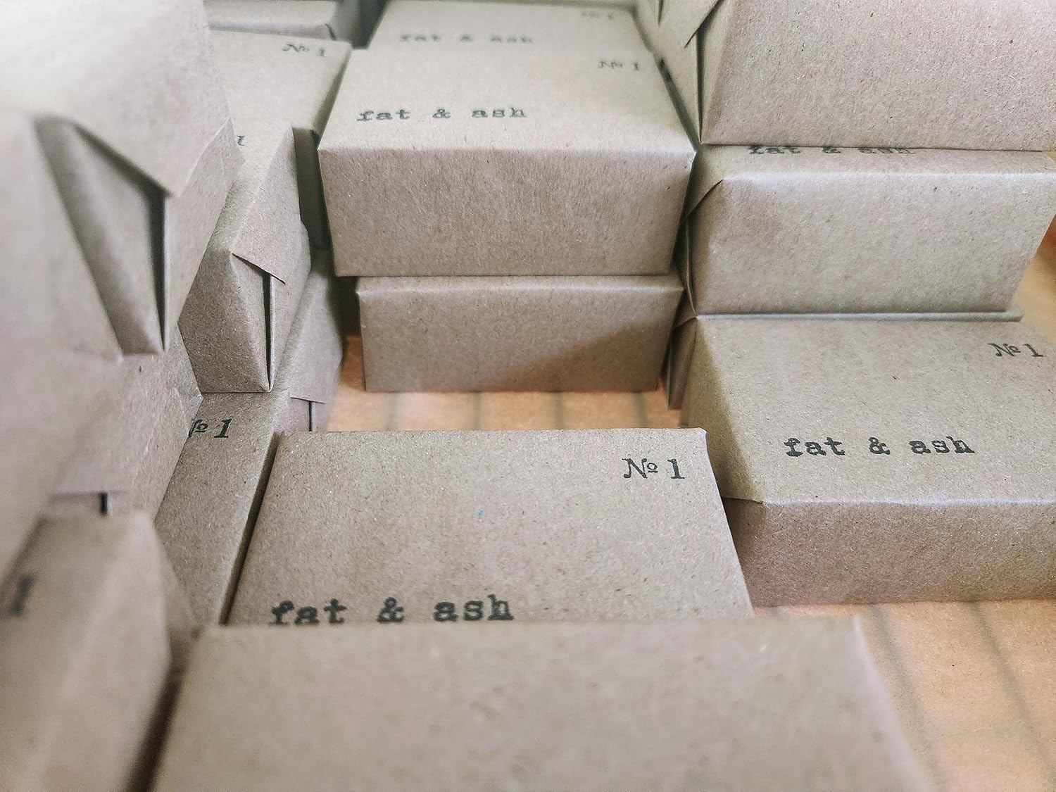 fat & ash Beef Tallow Soap Bar (4 Pack) - VERY SIMPLE INGREDIENTS - Organic and Moisturizing - Handmade in USA - Family Recipe - Long-Lasting, All-Natural, For Dry Skin