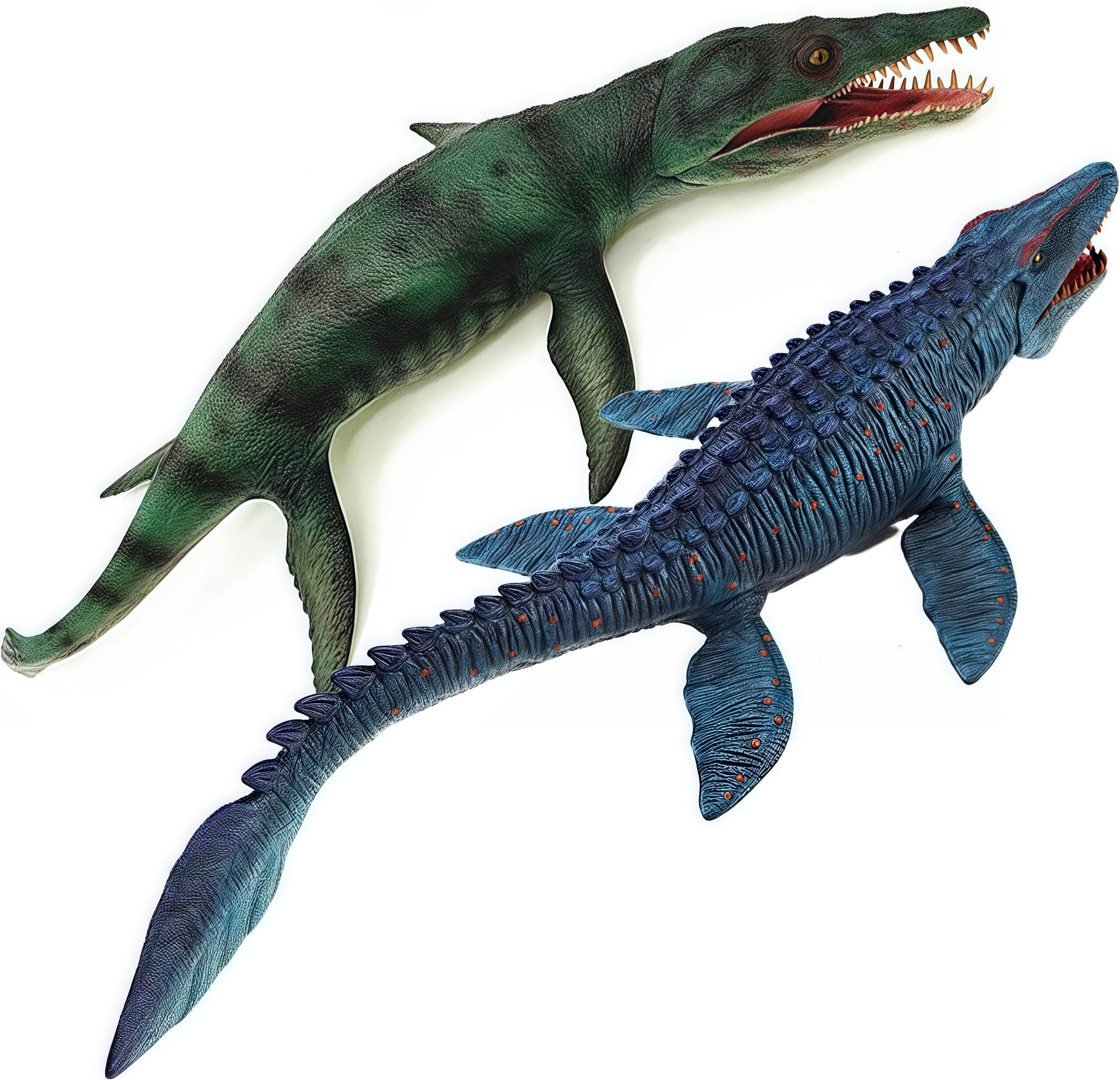 Gemini&Genius Mosasaurus and Kronosaurus Toys for Kids- Moveable Jaw Dinosaur Toys Giant Sea Monster- Great Gifts, Collection for Boys and Girls