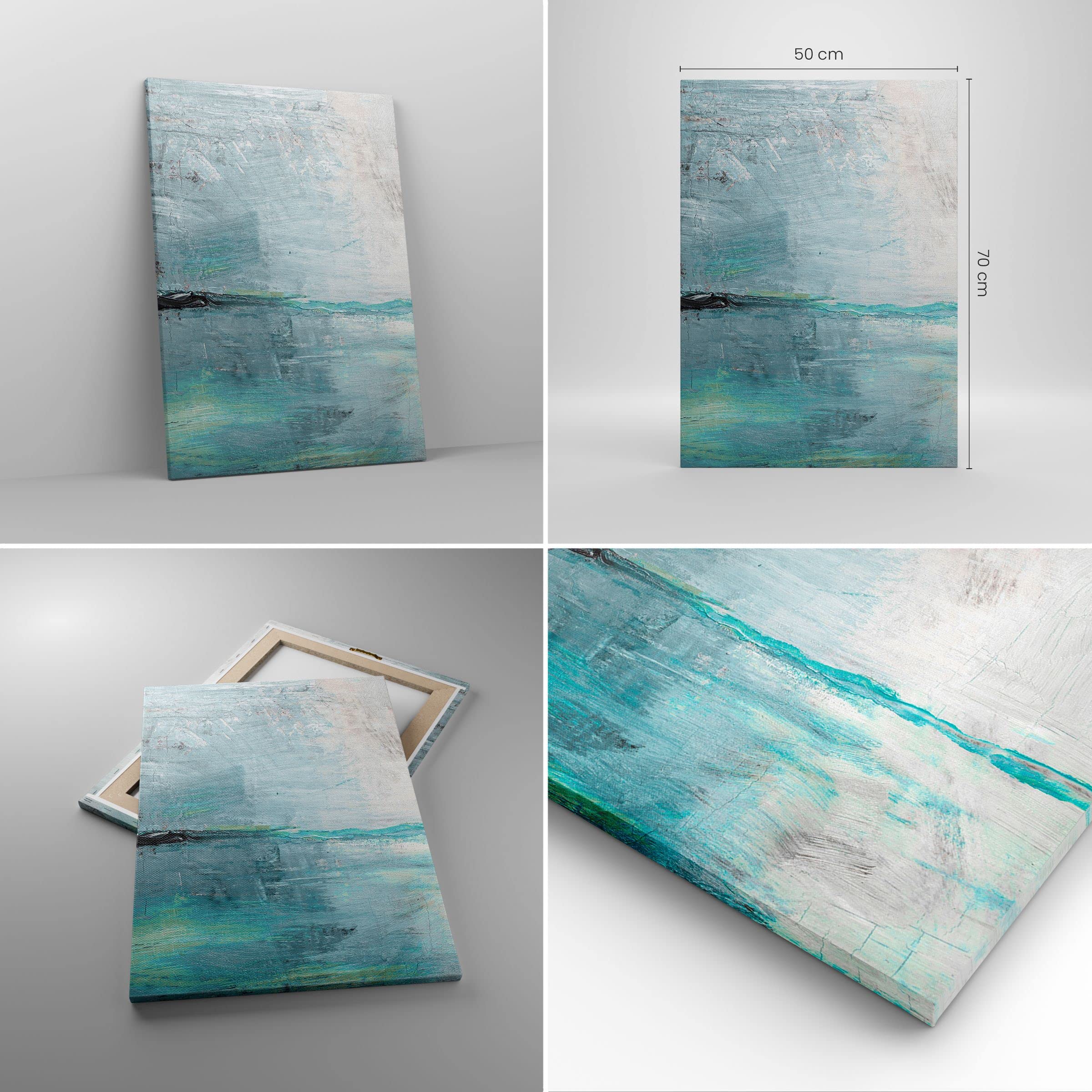 Cuadro sobre Lienzo 50x70 cm Moderno Vertical Abstracto Pastel - 3591 | Abstracción Moderno Cuadro Decorativo Arte mural Decoración del Hogar Salón Dormitorio Cocina sobre Lienzo Cuadros de Pared
