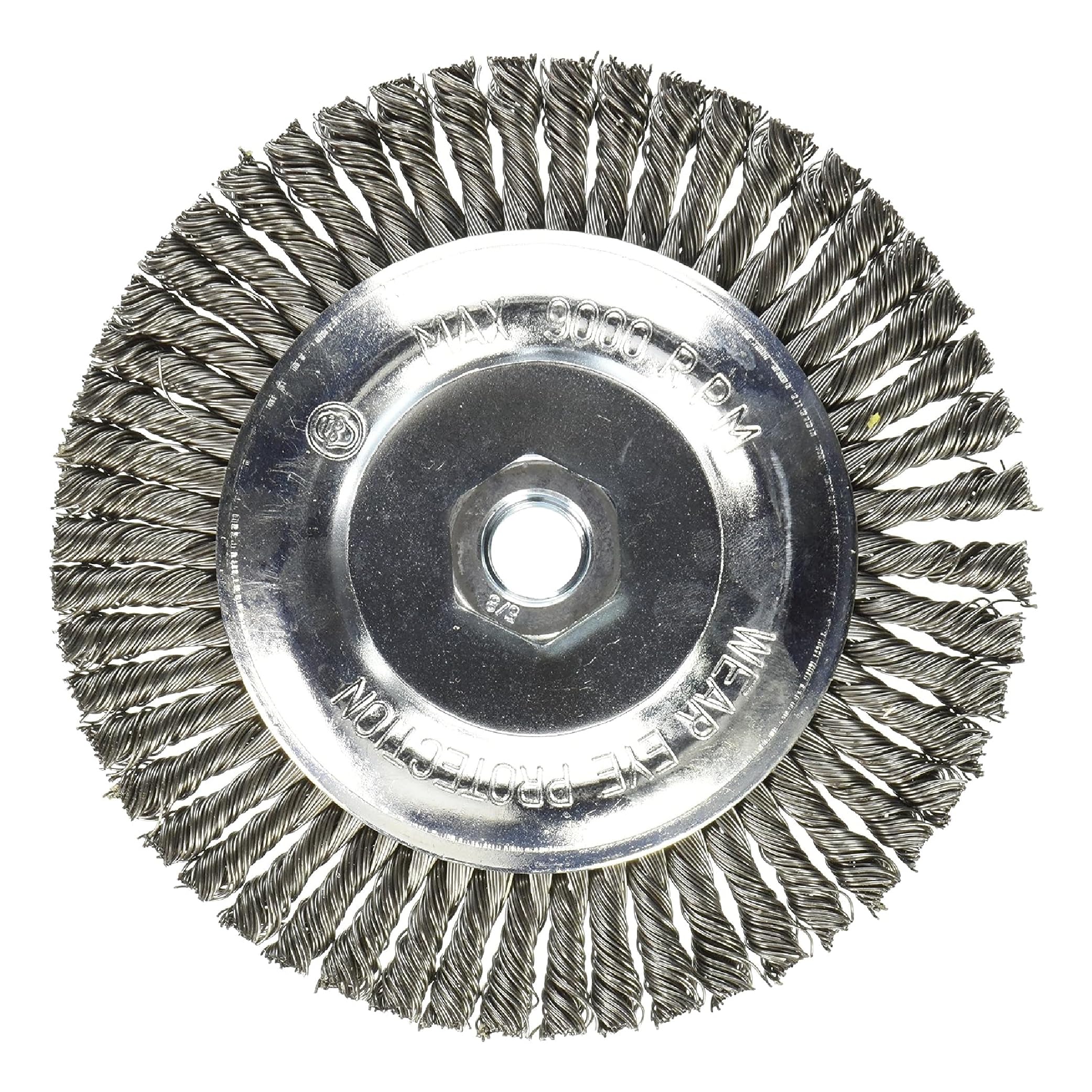 186030-6" x 3/16" x 5/8"-11 Stringer Bead Wire Wheel, .020 Carbon Steel Wire