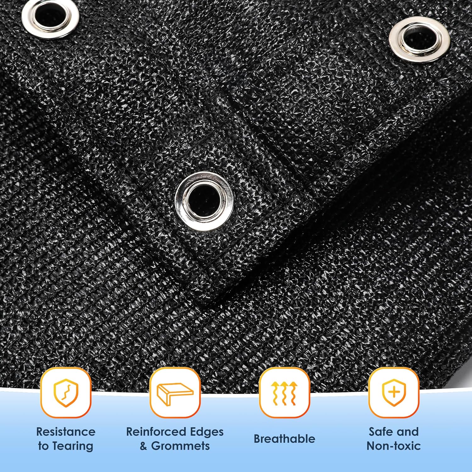 90% Sun Shade Cloth for Patio and Pergola, UV Protection HDPE Shade Net with Reinforced Edges and Grommets, Heat-Resistant Sunshade for Garden, Backyard, Deck, 10X20 FT